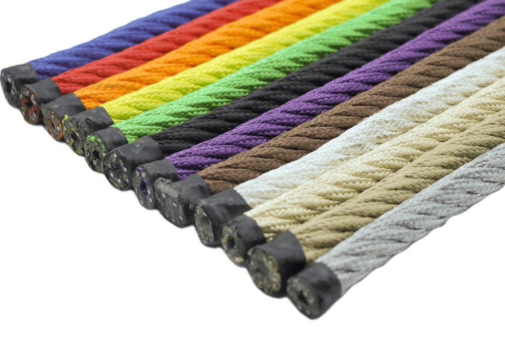 16mm 6-Strand Polyester Combination Rope, Twisted, UV Resistant, with 2.1mm Galvanized Steel Wire Core